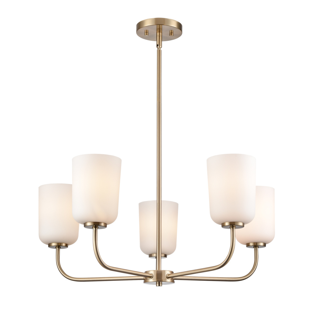 Laphia 27&#34; Wide 5-Light Chandelier - Modern Gold