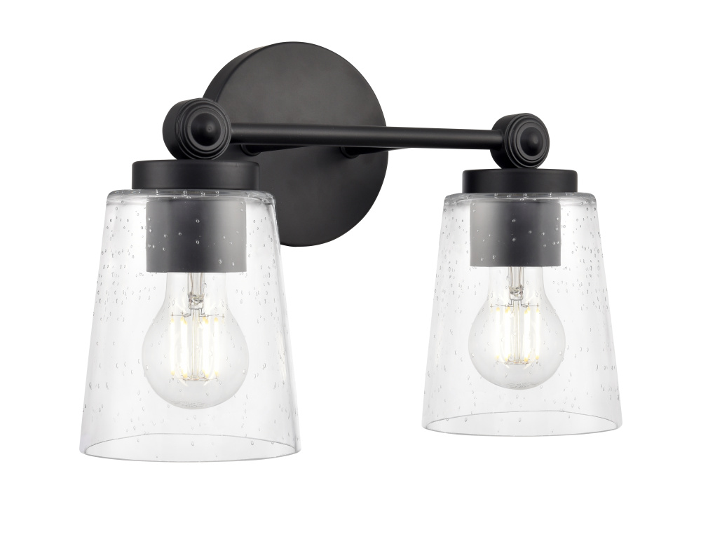 Lauryn 13.5&#34; Wide 2-Light Vanity - Matte Black
