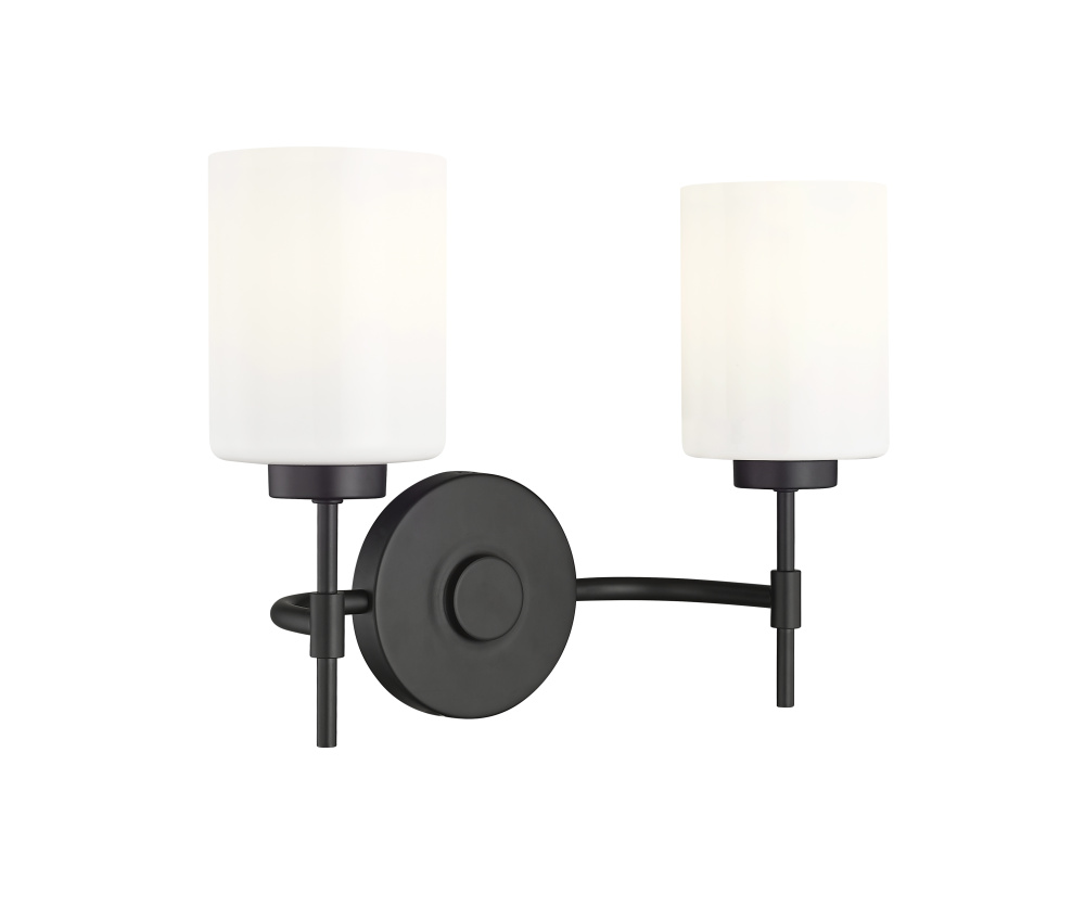 Keylee 15.5&#34; Wide 2-Light Vanity - Matte Black