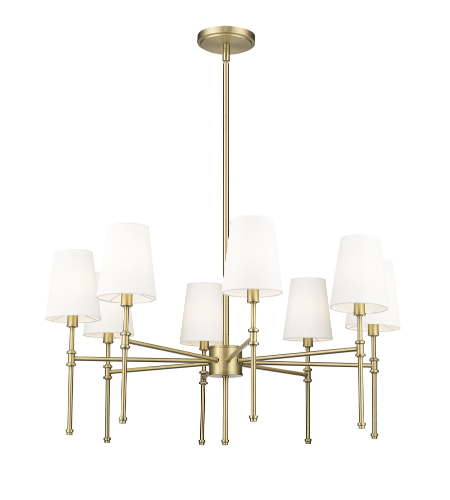 Adorra 30&#34; Wide 8-Light Chandelier - Vintage Brass