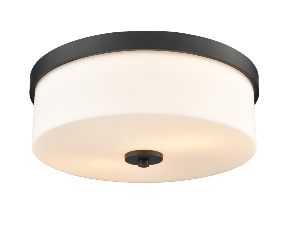 Laphia 13.25&#34; Wide 2-Light Flushmount - Matte Black