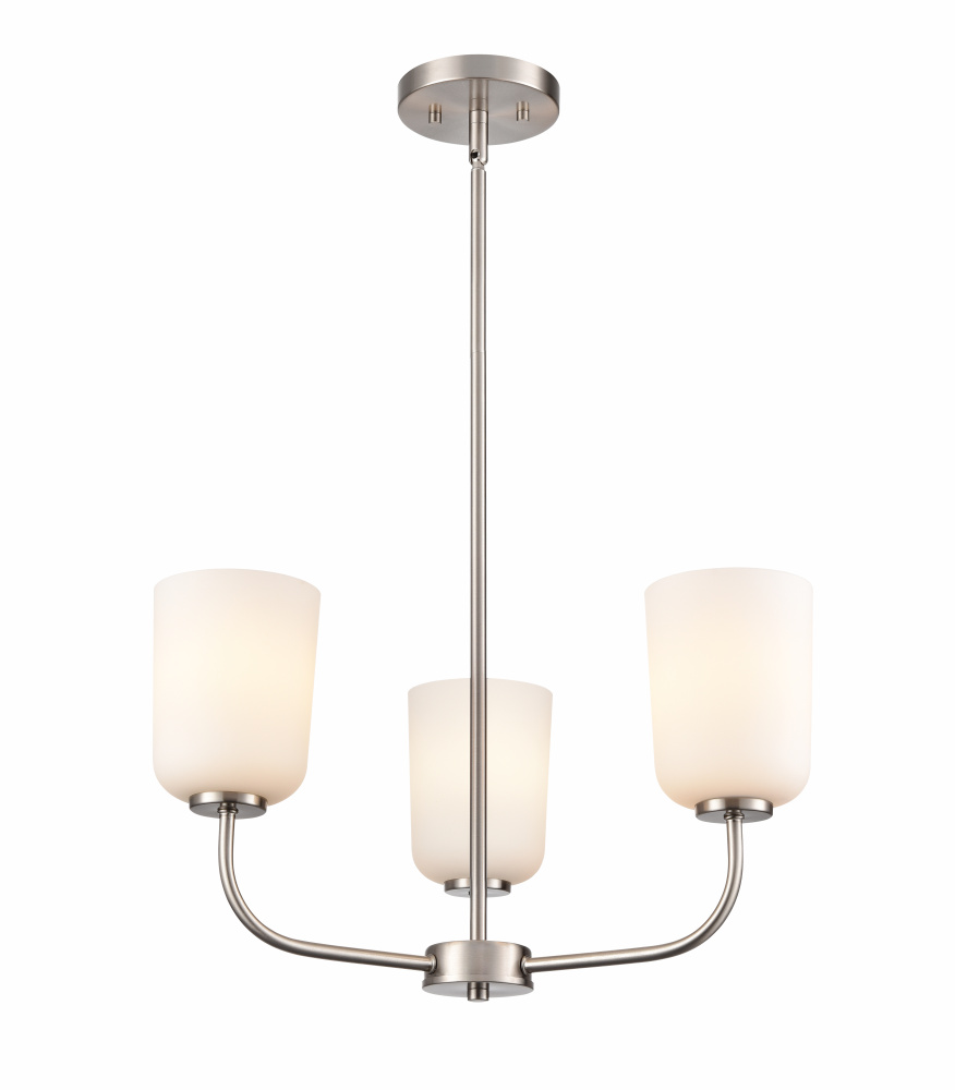 Laphia 21&#34; Wide 3-Light Chandelier - Brushed Nickel