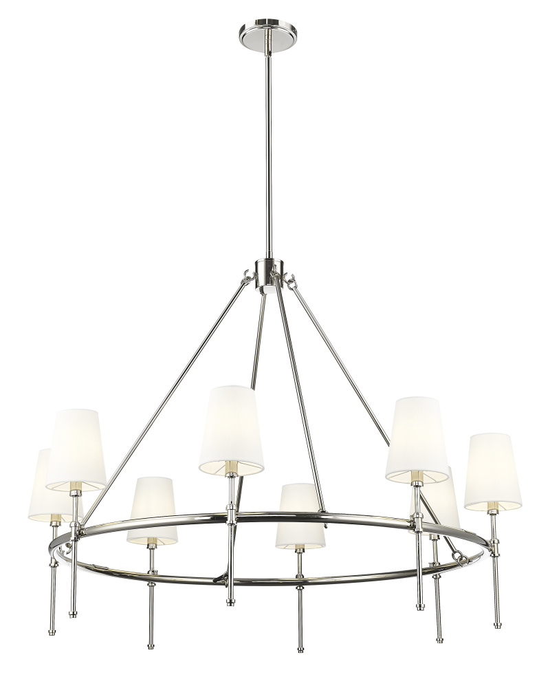 Adorra 40&#34; Wide 8-Light Chandelier - Polished Nickel