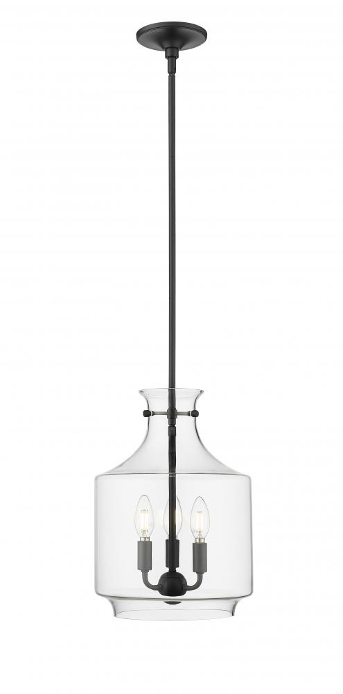 Mahannah 3-Light Pendant Light Matte Black