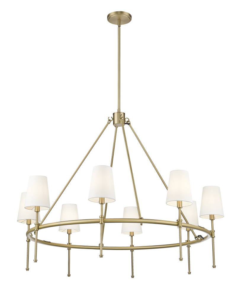 Adorra 40&#34; Wide 8-Light Chandelier - Vintage Brass