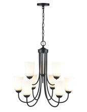 Millennium 9809-MB - Ivey Lake 9-Light Chandelier Ceiling Light Matte Black