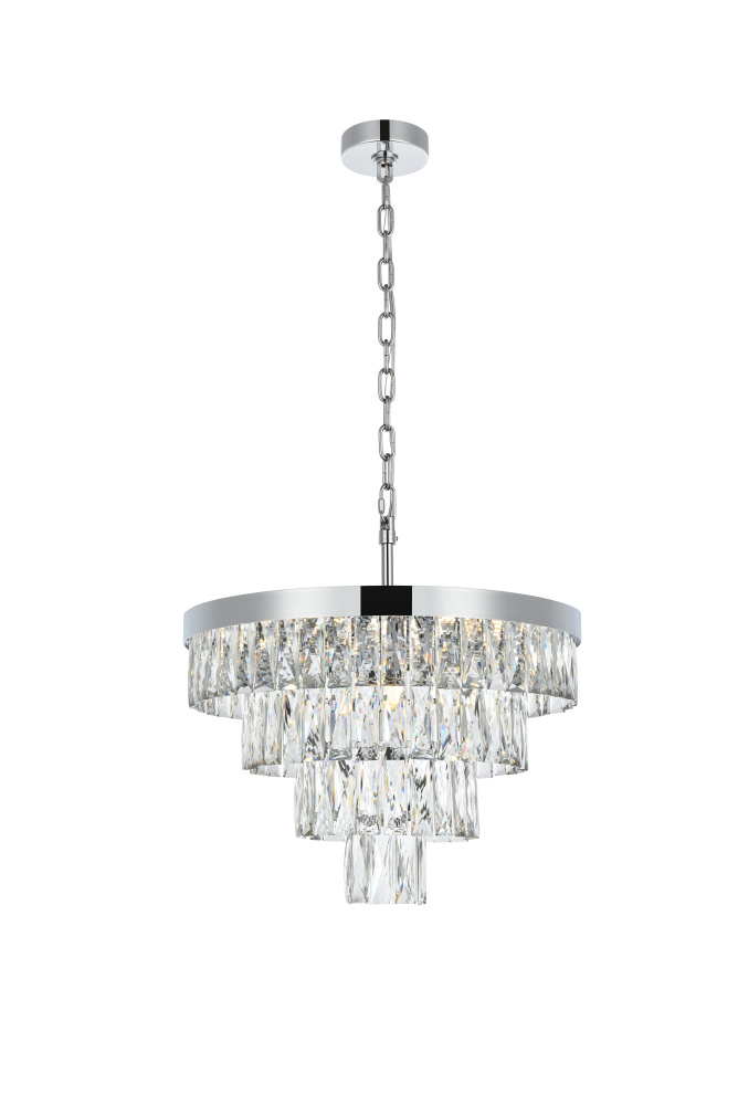 Pendant D20&#34;H14&#34;L10 Chrome