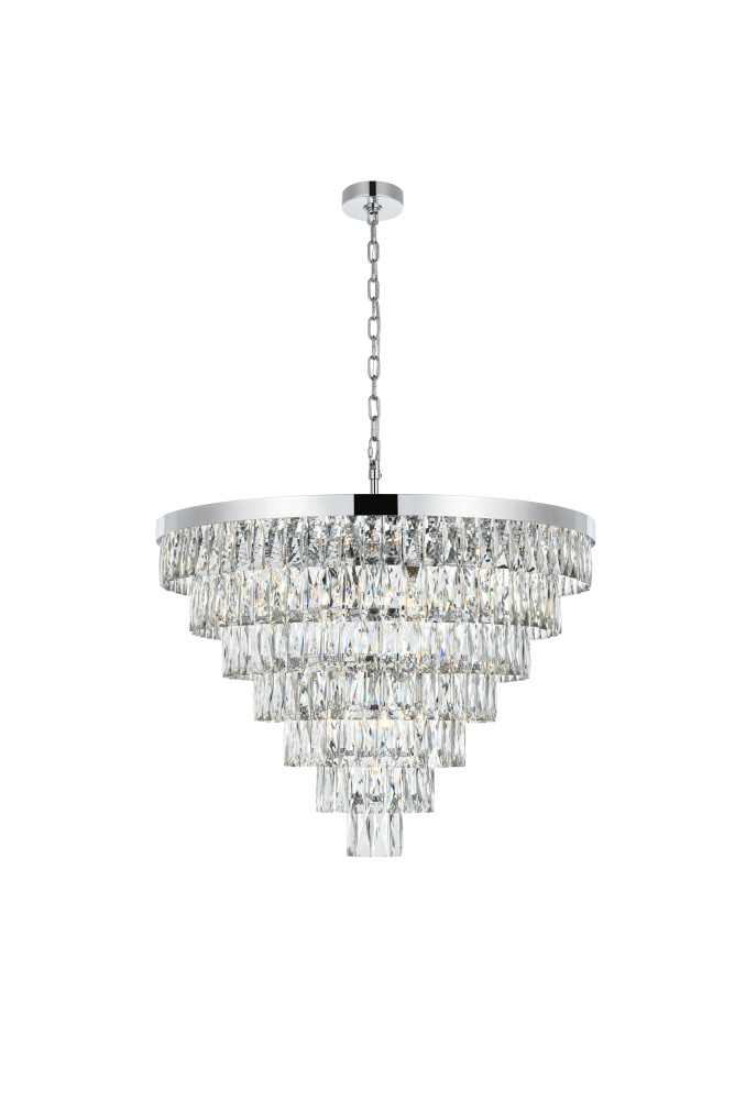 Pendant D32&#34;H24&#34;L25 Chrome