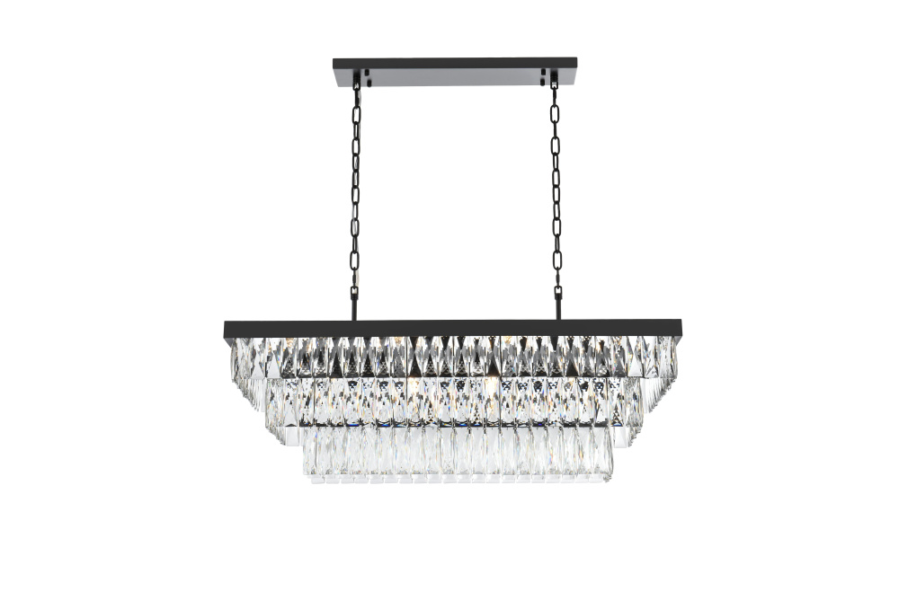 Pendant L36&#34;W16&#34;11.5&#34;L12 Black