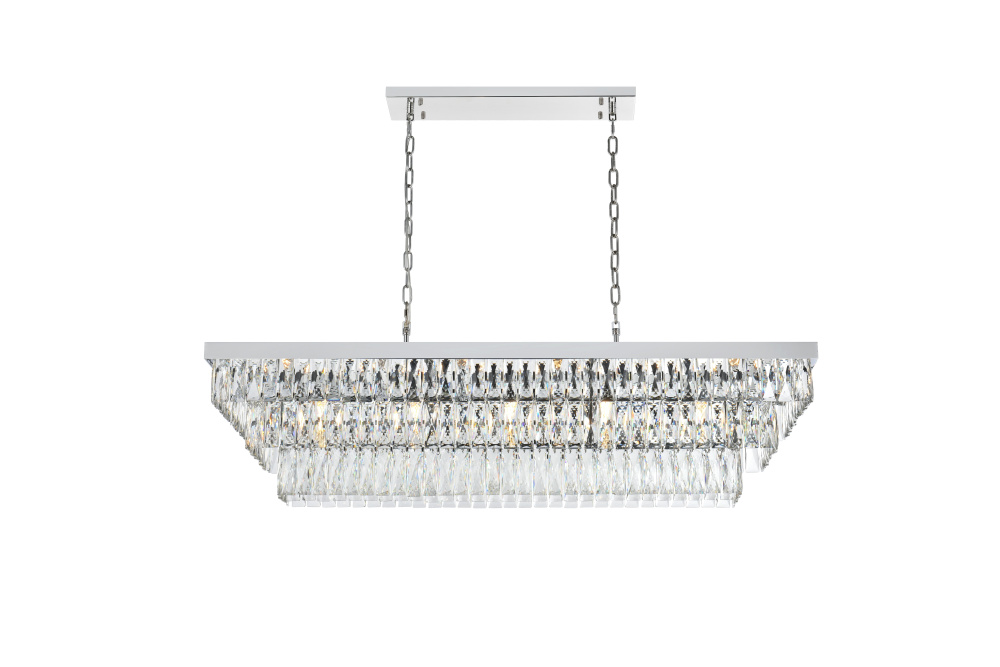 Pendant L48&#34;W16&#34;11.5&#34;L17 Chrome