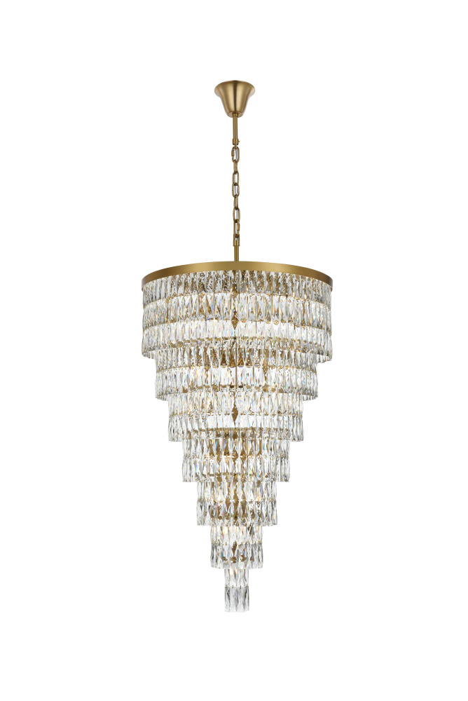 Pendant D32&#34;H54&#34;L41 Satin Gold