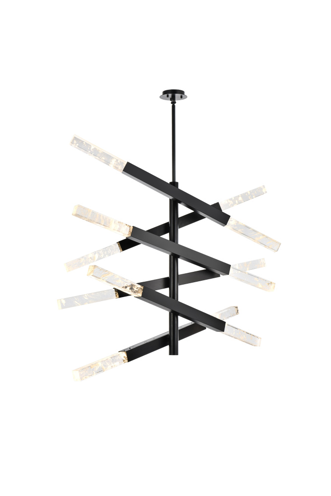 Pendant L48&#34;H36&#34;L12 Black