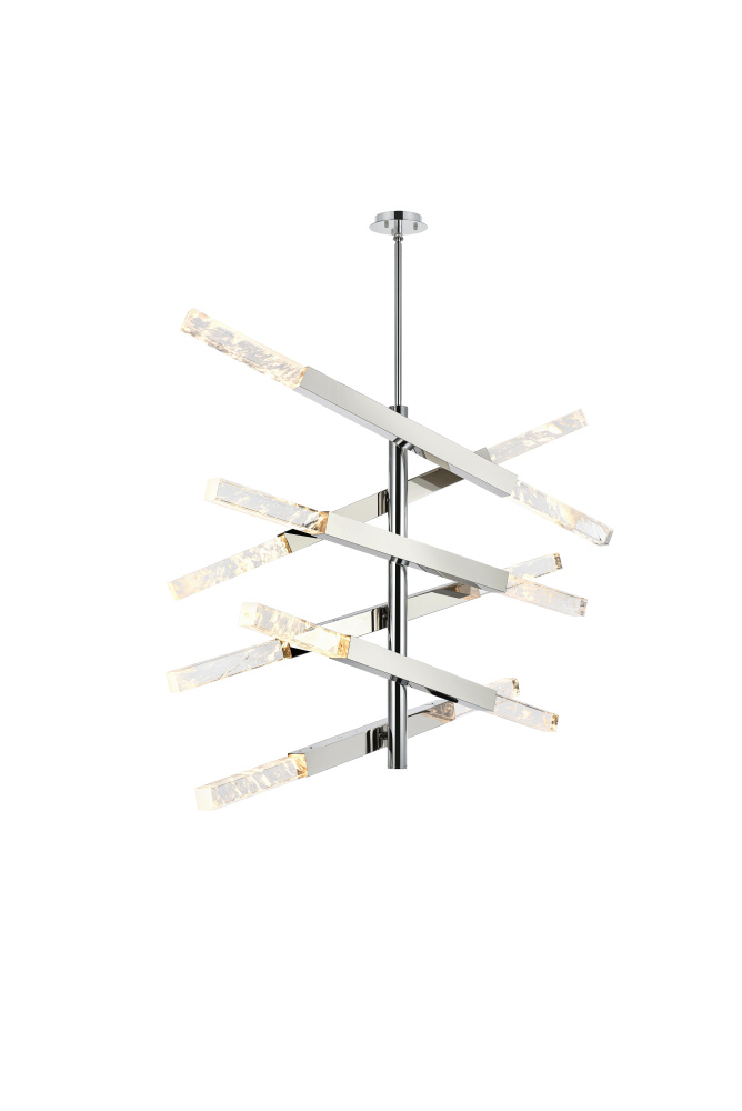 Pendant L48&#34;H36&#34;L12 Chrome
