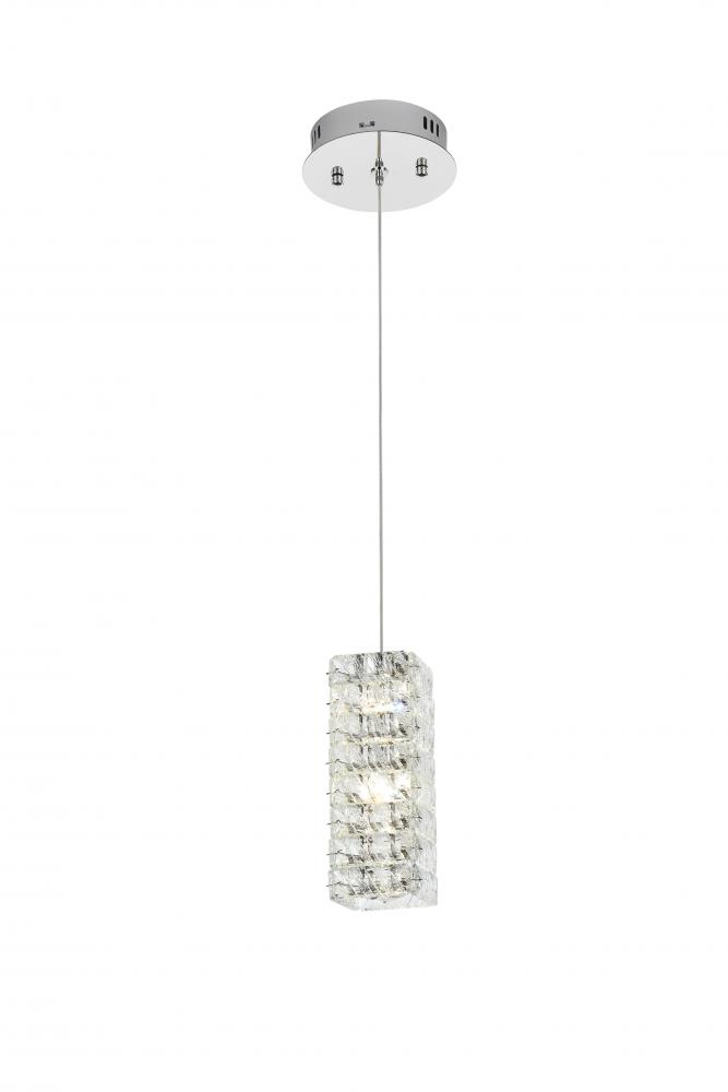 Aston Hang D6.5&#34;H9.5&#34; LED L1 5W DIM 3CCT Chrome
