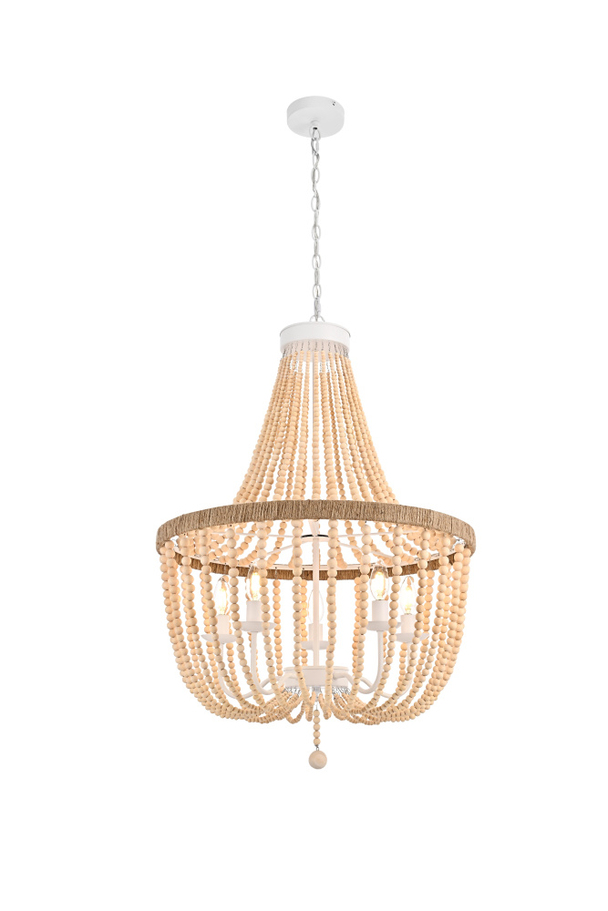 Pendant D24&#34; H47&#34; Beige