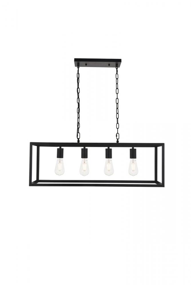 Resolute 4 Light Black Pendant