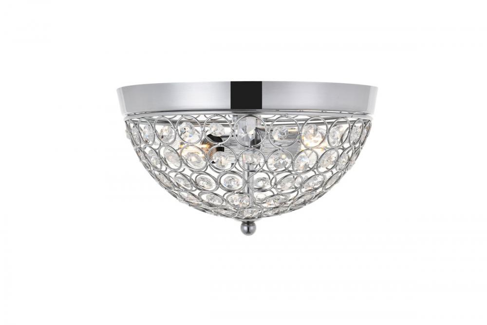 Taye 2 Light Chrome Flush Mount