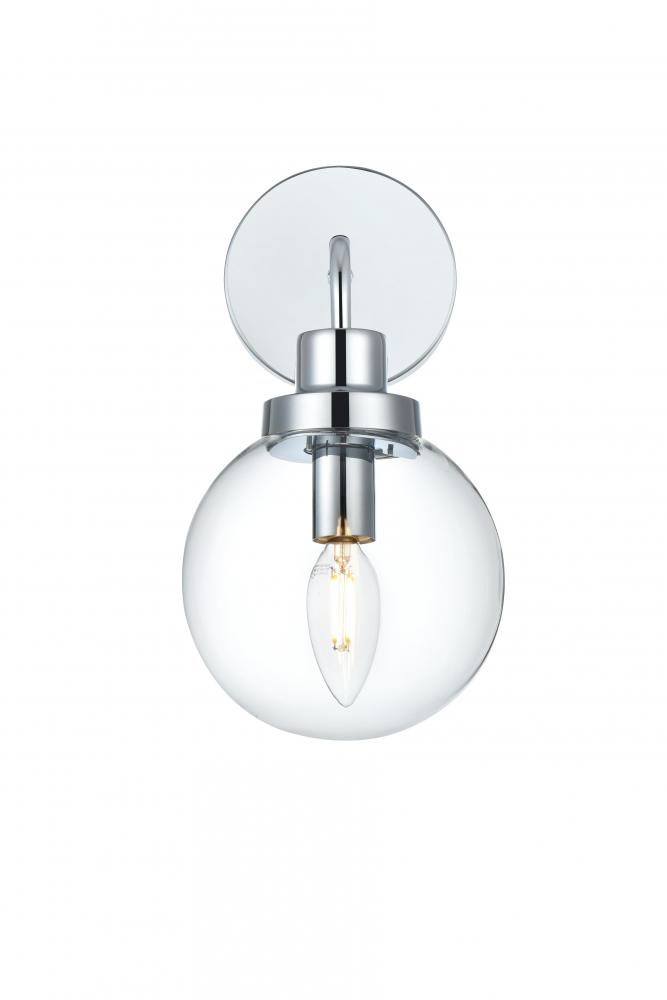 Hanson Wall Sconce L5.9&#34;H11.7&#34;E8.1&#34;  C/GL Chrome
