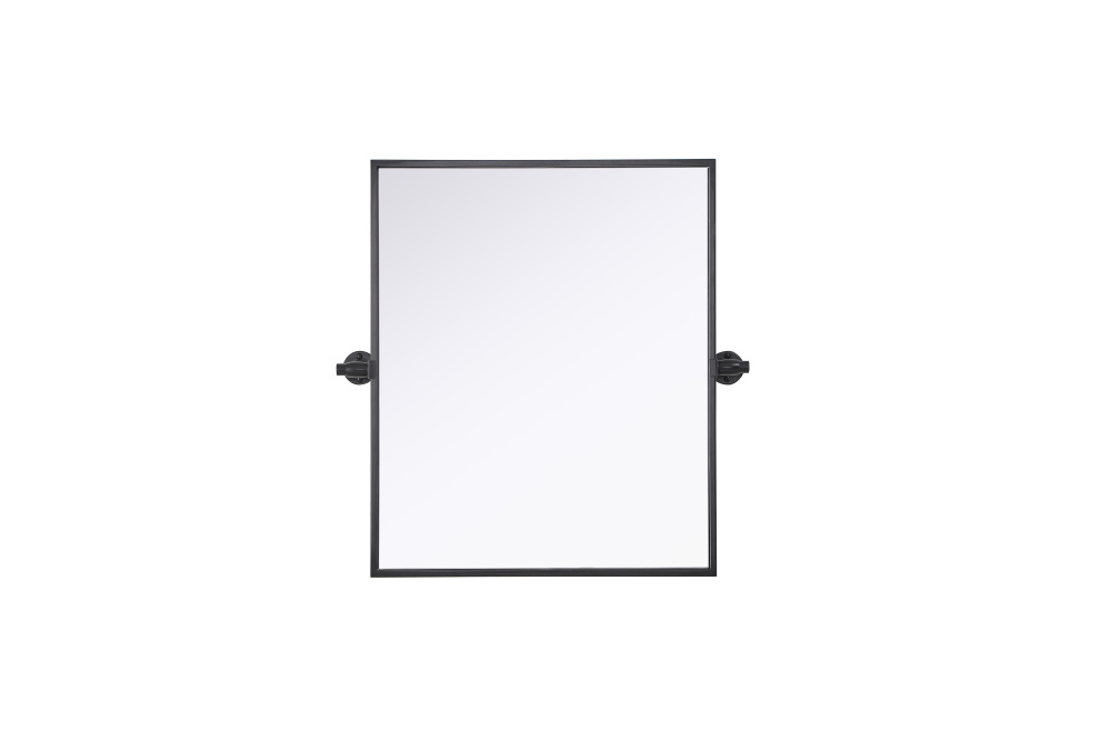 Metal Frame Mirror 20&#34;W x 24&#34;H Black