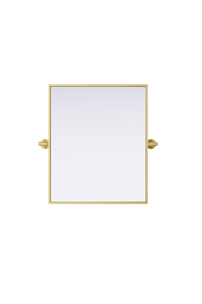Metal Frame Mirror 20&#34;W x 24&#34;H Brass