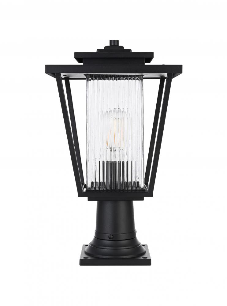 Outdoor Pole Light L10&#34; H17.5&#34; E10&#34; L1 Black