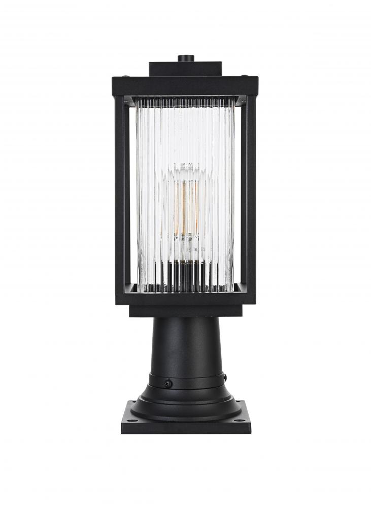 Outdoor Pole Light L6&#34; W6&#34; H16.5&#34; L1 Black