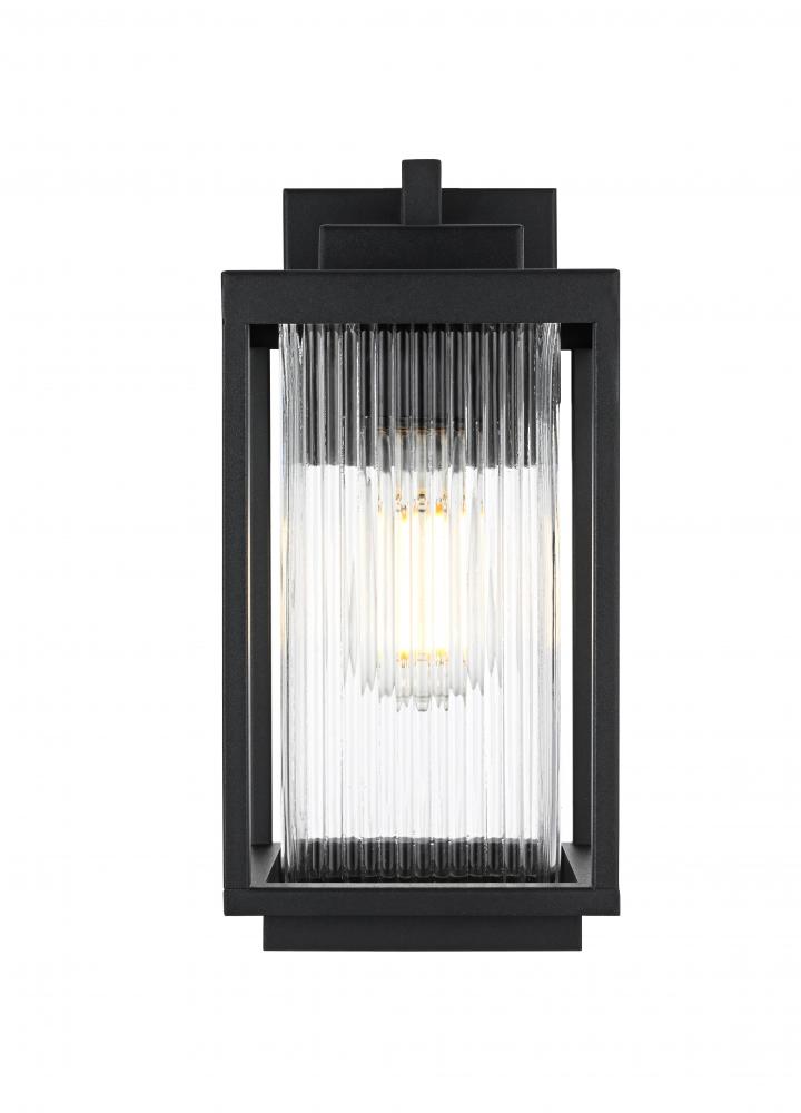 Wall sconce W6&#34; H12.5&#34; E7&#34; L1 Black