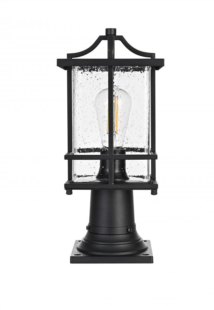 Outdoor Pole Light L7&#34; H16&#34; E7&#34; L1 Black