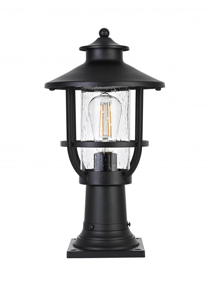 Outdoor Pole Light D9&#34; H16.5&#34; L1 Black