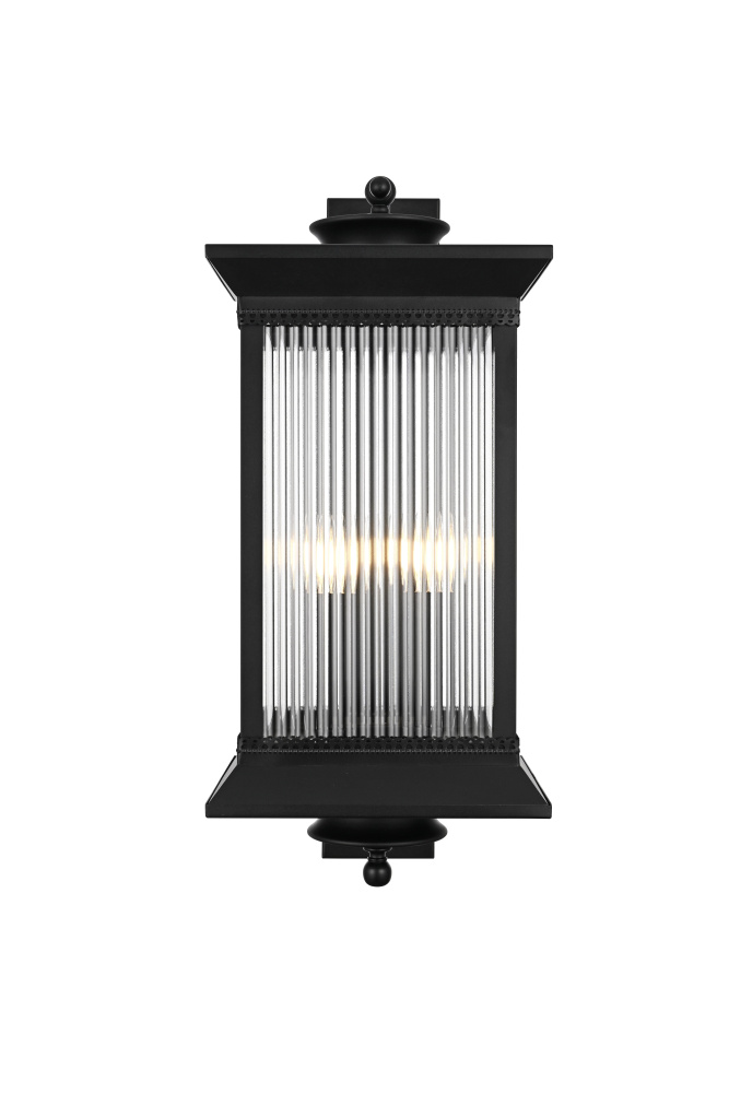 Wall sconce W12&#34;E14&#34;  H27.5&#34; L4 Black (1Box)