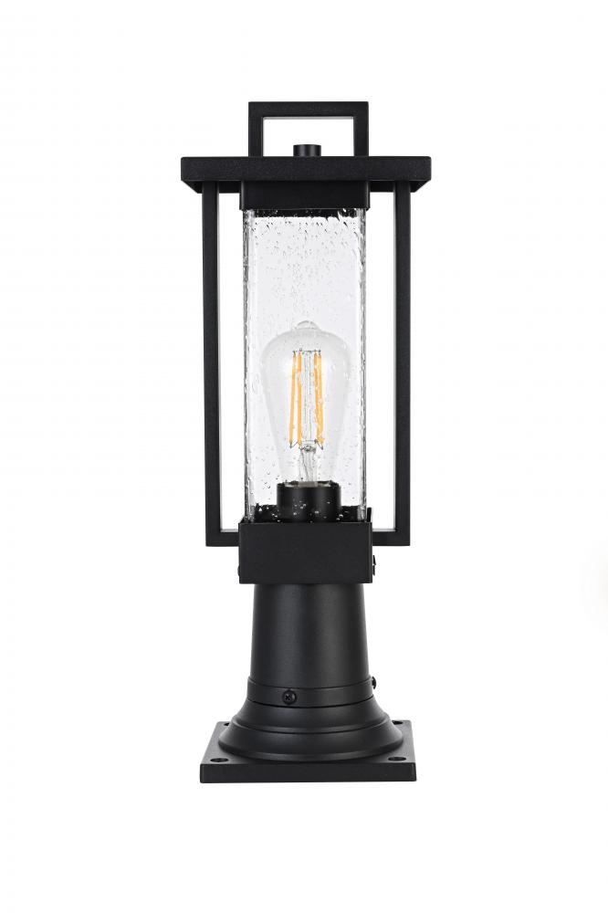 Outdoor Pole Light L6.5&#34; H18&#34; W5.5&#34; L1 Black
