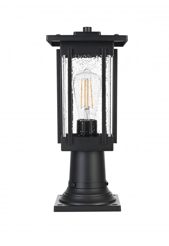 Outdoor Pole Light L6.5&#34; W6.5&#34; H15.5&#34; L1 Black