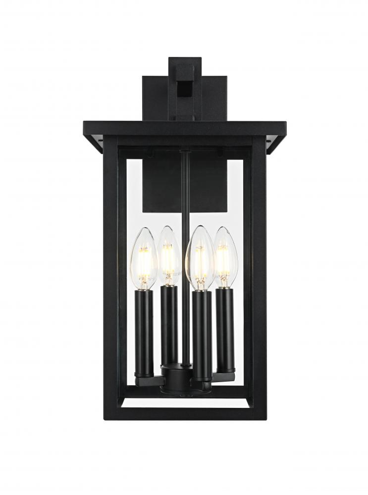 Wall sconce W9&#34; H17&#34; E10&#34; L4 Black