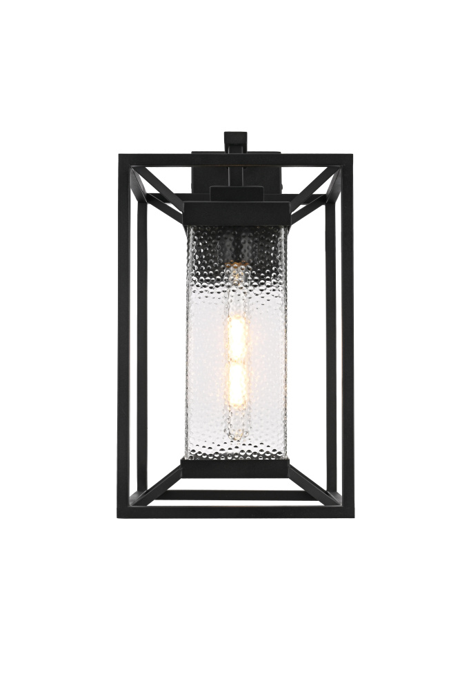Wall sconce W9.5&#34; E10.5&#34; H17&#34; L1 Black (1Box)