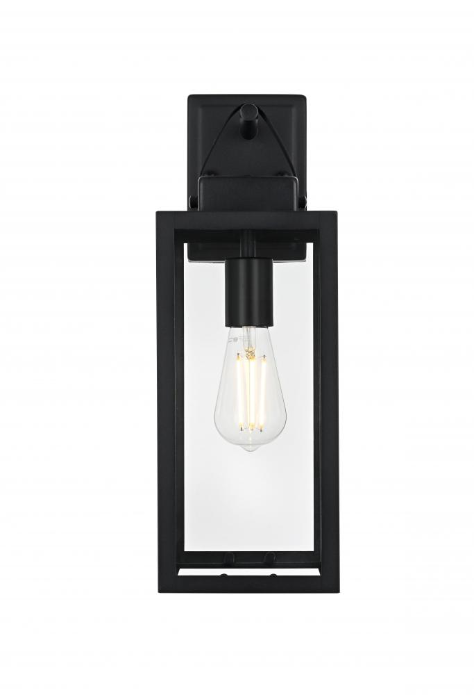 Wall sconce W6&#34; H17.5&#34; E8&#34; L1 Black