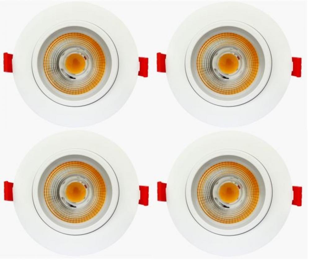 4&#34;  EYE Gimbal Light 3000K  11W white finish IC DIMMABLE  950lm CRI80
