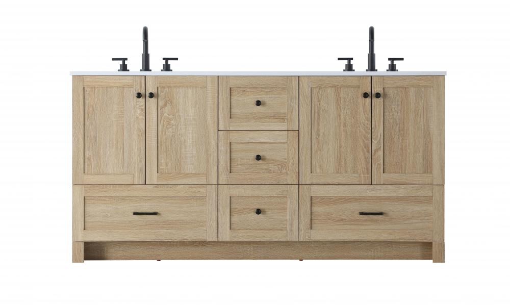 Vanity Cabinet 5Dw 4Dr 66&#34;x19&#34;x34&#34; Mango Wood
