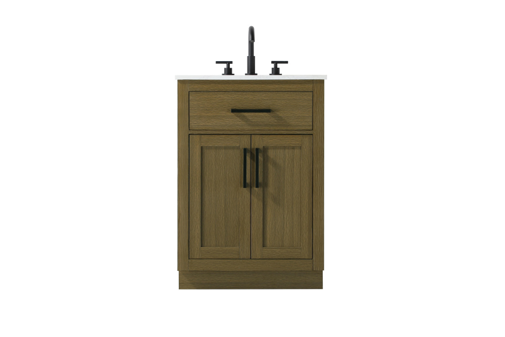 Vanity Cabinet 2Dr1Dw 24&#34;W x 22&#34;D x 35&#39;&#39;H Chestnut Brown