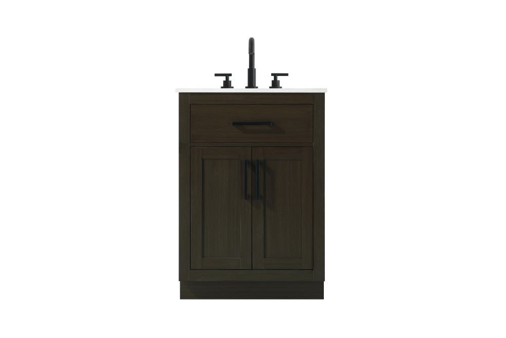 Vanity Cabinet 2Dr1Dw 24&#34;W x 22&#34;D x 35&#39;&#39;H Mocha Brown