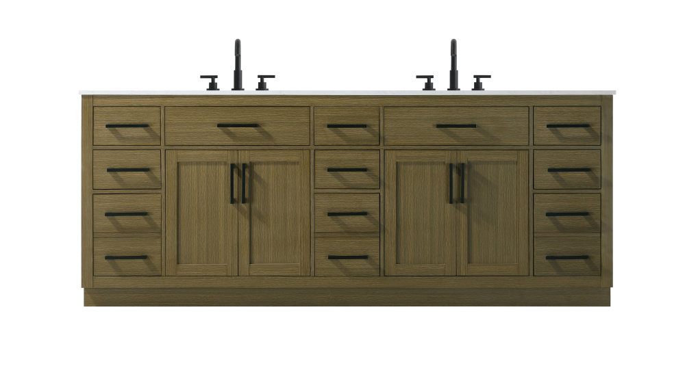 Vanity Cabinet 4Dr11Dw 84&#34;W x 22&#34;D x 35&#39;&#39;H Chestnut Brown