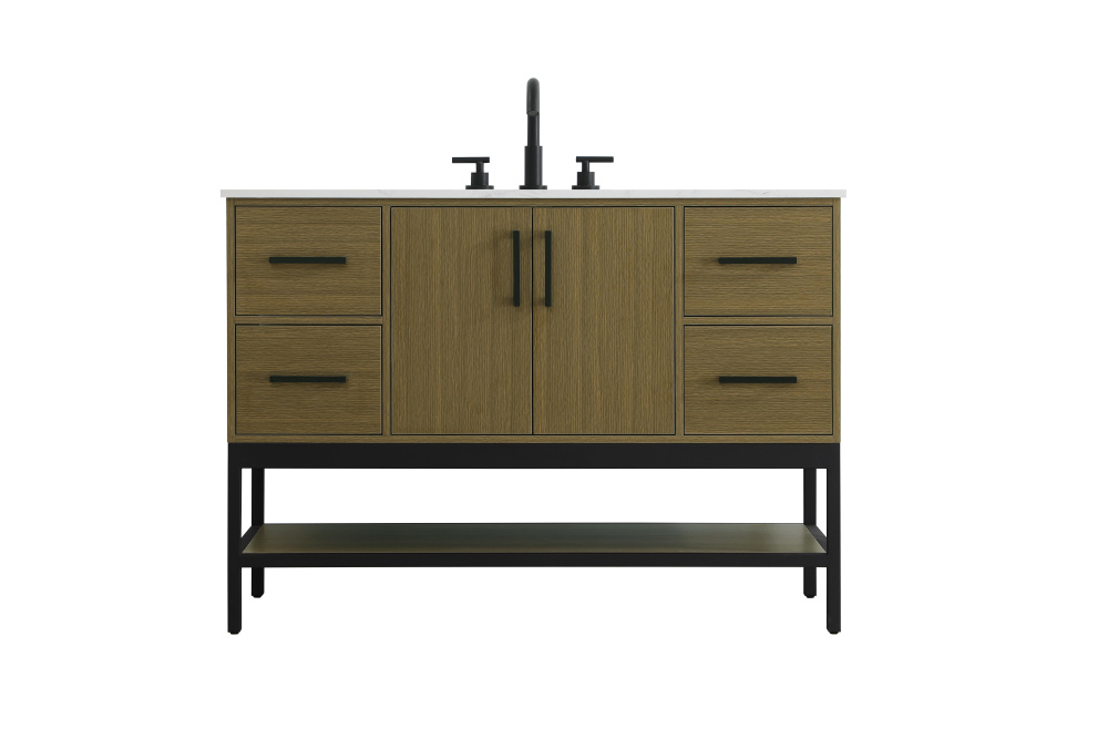 48 inch Single Bathroom Vanity in Chestnut Brown