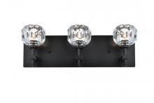 Elegant 3509W18BK - Graham 3 Light Wall Sconce in Black