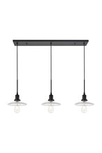 Elegant LD4040D41BK - Waltz 3 light black Pendant