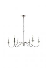 Elegant LD5056D42PN - Rohan 42 Inch Chandelier in Polished Nickel