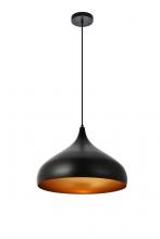 Elegant LDPD2045 - Circa Collection Pendant D16.5in H12in Lt:1 Black Finish