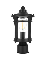 Elegant OD609P13BK - Pole Light D7.1"xH13.3" Lt1/E26/60W Black