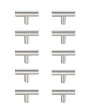 Elegant PL400-1-NK-10PK - Quinn Brushed Nickel T Pull Multipack (Set of 10)