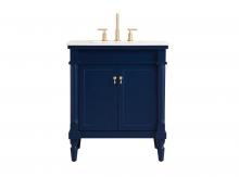 Elegant VF13030BL - 30 Inch Single Bathroom Vanity in Blue