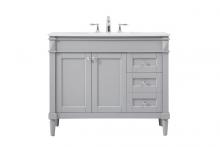 Elegant VF31842GR - 42 Inch Single Bathroom Vanity in Grey