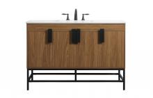 Elegant VF48848WB - 48 Inch Single Bathroom Vanity in Walnut Brown